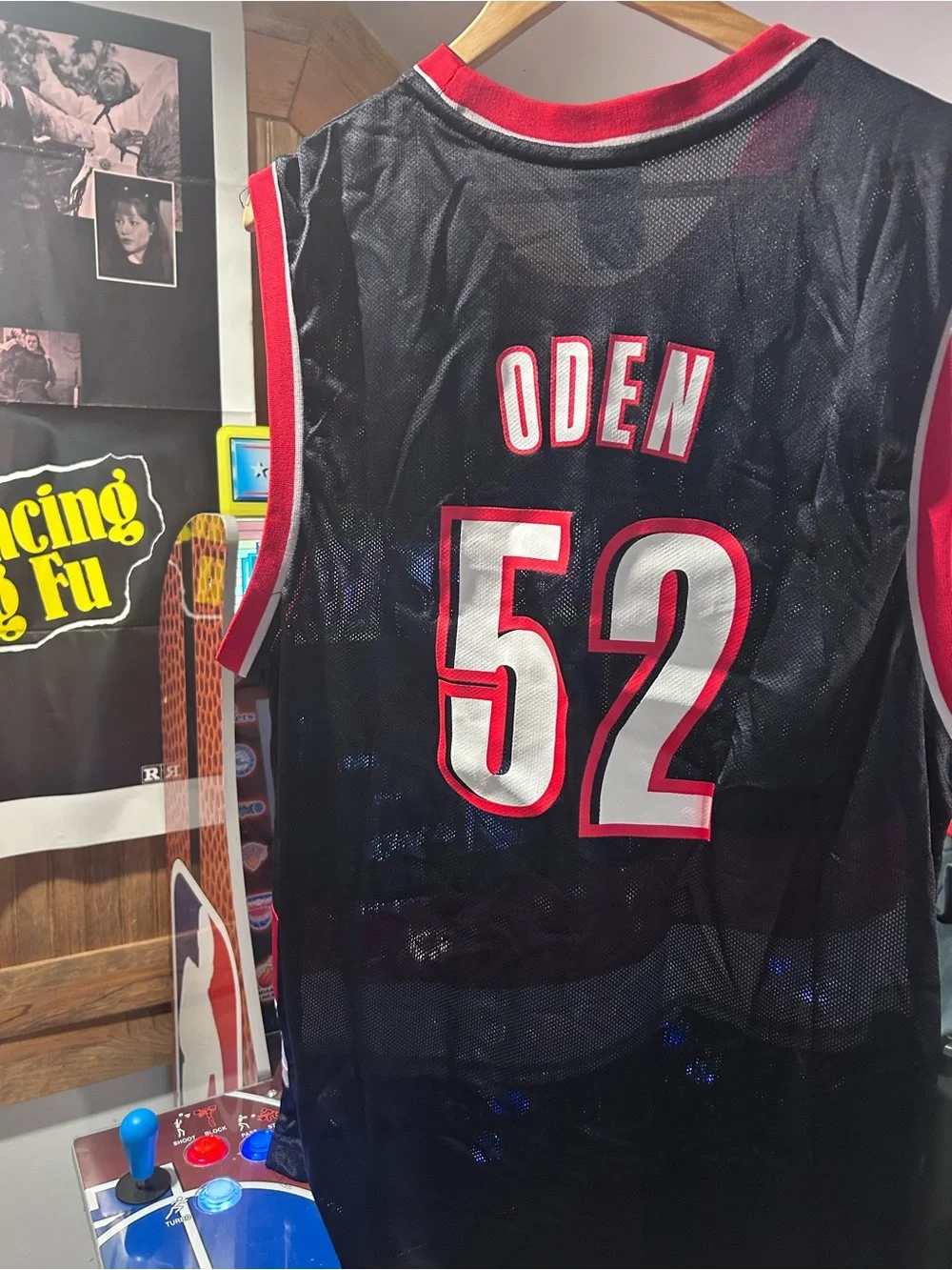 Adidas Portland Trail Blazers #52 Black/Red Basketball Jersey